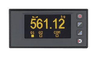 OMEGA DP400S Strain Gauge Meter, 1/8 DIN, Backlight, OLED, 2 Relay, Analog O/P, Isolated RS485, RFID/NFC Enabled