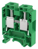 ELKAY KUT25/ GREEN DIN Rail Mount Terminal Block, Feed Thru, 2 Ways, 10 AWG, 2 AWG, 25 mm², Screw, 101 A