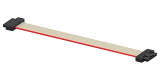 ERNI - TE CONNECTIVITY 839022-E Ribbon Cable, IDC Receptacle to IDC Receptacle, 8 Ways, 3.9 ", 100 mm, 1.27 mm, MiniBridge Series