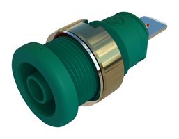 HIRSCHMANN TEST AND MEASUREMENT 972356204 Banana Test Connector, Socket, Panel Mount, 32 A, 1 kV, Nickel Plated Contacts, Green
