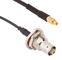 AMPHENOL RF 095-850-206-006 RF / Coaxial Cable Assembly, 6 ", 152.4 mm, RG174, BNC Bulkhead Socket, MMCX Straight Plug