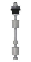 SENSATA / CYNERGY3 RSF166B50B100P Float Switch, Dual Float, PPS, 600 mA, 50 to 100 mm Switch Level, 127 mm Length, 4-Pin M12