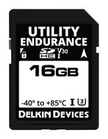 DELKIN DEVICES SE16FSTL2-3B000-3 Flash Memory Card, SDHC Card, 16 GB, UHS-I U3, V30