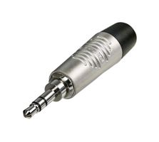 REAN RTP3C Phone Audio Connector, Stereo, 3 Contacts, Plug, 3.5 mm, Cable Mount, Nickel Plated Contacts