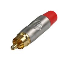 REAN RF2C-AU-2 RCA (Phono) Audio / Video Connector, 2 Contacts, Plug, Gold Plated Contacts, Brass, Zinc Body