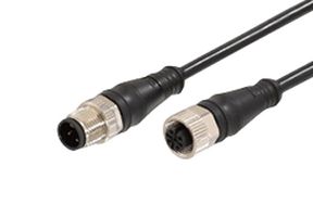 MOLEX 1200668820 Sensor Cable, M12, Micro-Change Plug, Micro-Change Receptacle, 4 Positions, 3 m, 9.84 ft