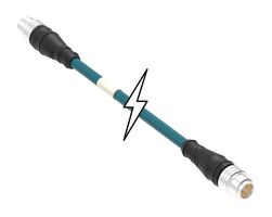 MOLEX 1300480097 Sensor Cable, M12, Micro-Change Plug, Micro-Change Plug, 4 Positions, 3 m, 9.84 ft