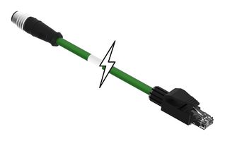 MOLEX 1201088121 Sensor Cable, M12, Micro-Change Plug, RJ45 Plug, 4 Positions, 3 m, 9.84 ft