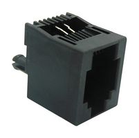 STEWART CONNECTOR SS-90000-005 Modular Connector, RJ11 Jack, 1 x 1 (Port), 6P4C, Through Hole Mount
