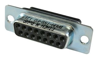 CINCH CONNECTIVITY SOLUTIONS DAUH-15S-FO D Sub Connector Housing, 15 Ways, D Sub, DA, D*U Series, Receptacle, Metal Body