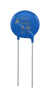 TDK B72314S0351K101 TVS Varistor, 350 V, 460 V, SIOV-S14K K11 Series, 910 V, Disc 14mm, Metal Oxide Varistor (MOV)