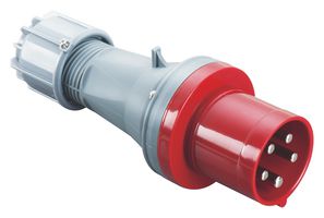MULTICOMP PRO MP011066 Industrial Pin & Sleeve Connector, MP-CEE, Plug, 3P+E, Cable Mount, Red, IP44, 63A, 400V