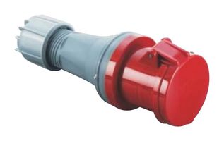 MULTICOMP PRO MP011070 Industrial Pin & Sleeve Connector, MP-CEE, Socket, 3P+N+E, Cable Mount, Red, IP44, 63A, 400V