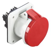 MULTICOMP PRO MP011073 Industrial Pin & Sleeve Connector, MP-CEE, Socket, 3P+N+E, Panel Mount, Red, IP44, 63A, 400V