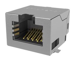 AMPHENOL COMMUNICATIONS SOLUTIONS RJE3B1886402 Modular Connector, RJ45 Jack, 1 x 1 (Port), 8P8C, Cat6, IP20, Surface Mount