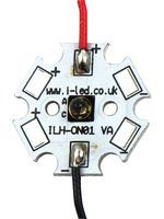 INTELLIGENT LED SOLUTIONS ILH-8M01-FRED-SC201-WIR200 IR Emitter Module, 8 Chip, 755 nm, 120° (±60°) Radiance Angle, Star PCB, M3 Holes, Heatsink Mount