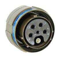 AMPHENOL SOCAPEX TV06ZN17E6SA Circular Connector, TV Series, MIL-DTL-38999 Series III, Straight Plug, 6 Contacts, Crimp Socket