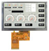 MIDAS DISPLAYS MDT0500D6ISR-RGB TFT LCD, 5 ", 800 x 480 Pixels, Landscape, RGB, 3.3V