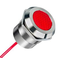 APEM Q30Y5SXXR1AE LED Panel Mount Indicator, Red, 24 V, 30 mm, 30 mA, 4 cd, IP67, IP69K