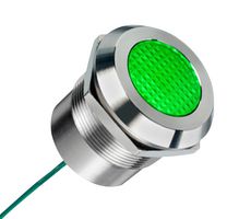 APEM Q30Y5SXXG1AE LED Panel Mount Indicator, Green, 24 V, 30 mm, 30 mA, 5.2 cd, IP67, IP69K