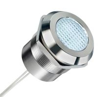 APEM Q30Y5SXXW1AE. LED Panel Mount Indicator, White, 24 V, 30 mm, 30 mA, 5.2 cd, IP67, IP69K