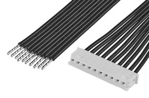 MOLEX 219679-1102 Cable Assembly, Micro-Latch Receptacle to Free End, 10 Ways, 2 mm, 1 Row, 150 mm, 5.9 "