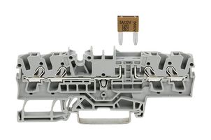 WAGO 2002-1881 Fused Terminal Block, 4 Ways, 22 AWG, 12 AWG, 4 mm², Clamp, 10 A