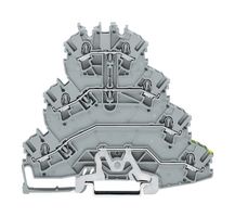 WAGO 2002-4157 DIN Rail Mount Terminal Block, 7 Ways, 22 AWG, 12 AWG, 2.5 mm², Push In, 20 A