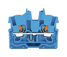 WAGO 2250-304 DIN Rail Mount Terminal Block, 2 Ways, 24 AWG, 16 AWG, 1 mm², Push In, 13.5 A