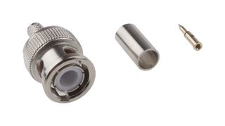 RADIALL R141082000 RF / Coaxial Connector, BNC Coaxial, Straight Plug, Crimp, 50 ohm, ECO142, RG58, RG141, Brass