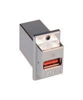 L-COM ECF504-UAAS-HR USB Adapter, Shielded, USB Type A Receptacle, USB Type A Receptacle, Copper Alloy