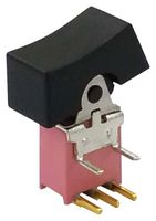 MULTICOMP PRO MP-R3-2B-C-5-G-14 Rocker Switch, Subminiature, IP67, On-On, SPDT, Non Illuminated, Through Hole, Black