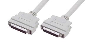L-COM CA801-2M Computer Cable, HD-50 Plug, HD-50 Plug, 6.6 ft, 2 m, Light Grey, CA801 Series