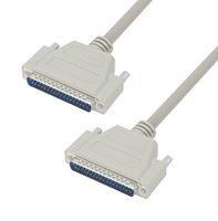 L-COM CRMN37MM-10 Computer Cable, D Subminiature Plug, 37 Way, D Subminiature Plug, 37 Way, 10 ft, 3.05 m