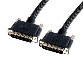 L-COM CSPL25MM-5 Computer Cable, D Subminiature Plug, 25 Way, D Subminiature Plug, 25 Way, 5 ft, 1.52 m, Black