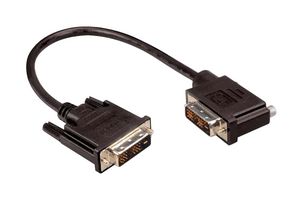 L-COM DVIDS-RA3Z-1 Audio / Video Cable Assembly, DVI-D (Single Link) Plug, 90°, DVI-D (Single Link) Plug, 1 ft