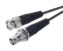 L-COM CC174-MF-1 RF / Coaxial Cable Assembly, 1 ft, 304.8 mm, RG174/U, BNC Straight Plug, BNC Bulkhead Jack