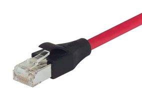 L-COM TRD695SCR-R-3 Ethernet Cable, Cat6, RJ45 Plug to RJ45 Plug, Red, 914.4 mm, 3 ft