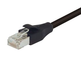 L-COM TRD695SZBLK-10 Ethernet Cable, Cat6, RJ45 Plug to RJ45 Plug, Black, 3.05 m, 10 ft