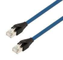 L-COM TRD795BLU-15M Ethernet Cable, Cat7, RJ45 Plug to RJ45 Plug, FTP (Foiled Twisted Pair), Blue, 15 m, 49.2 ft