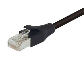 L-COM TRD855DSZBLK-90 Ethernet Cable, Cat5e, RJ45 Plug to RJ45 Plug, STP (Shielded Twisted Pair), Black, 27.4 m, 90 ft