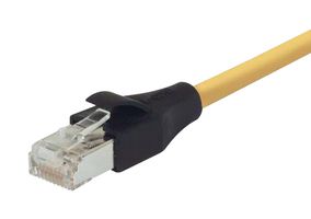 L-COM TRD855SCRY-1 Ethernet Cable, Cat5e, RJ45 Plug to RJ45 Plug, Yellow, 304.8 mm, 1 ft