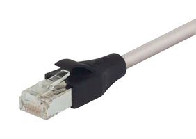 L-COM TRD855SIG-150 Ethernet Cable, Cat5e, RJ45 Plug to RJ45 Plug, STP (Shielded Twisted Pair), Grey, 45.7 m, 150 ft