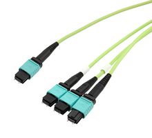 L-COM MPM24-MPM308OM5Z-5 Fibre Optic Cable, OM5 Multimode, 24Fibres, 50µm / 125µm, MPO Plug to 3x MPO Plug, 5m