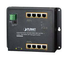 L-COM PT-WGS-4215-8P2S Switch, 8 Ports, Industrial, Managed PoE+ Gigabit Ethernet, Wall, RJ45 MDI/MDI-X x 8