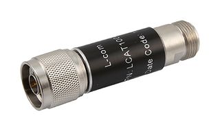 L-COM LCAT1004-03 RF Fixed Attenuator, N Male to N Female, 3 dB, DC to 3GHz, 2 W, 50 ohm, Brass