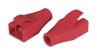 L-COM MPC45D60-RED Connector Accessory, Red, Snagless Boot, L-Com TDS8PC5 & TDS8PC6 Series Shielded RJ45 Plugs, 8 Ways