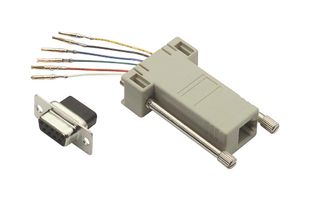 L-COM RA096F In-Line Adapter, Adapter, D Sub, RJ12, RA Series