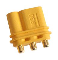 MULTICOMP PRO MP011765 Rectangular Power Connector, 3 Contacts, MR30PB30, PCB Mount, Through Hole, 3.5 mm