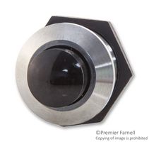 BULGIN LIMITED MP0012 Industrial Pushbutton Switch, 19.2 mm, SPST-NO, Momentary, Round Raised, Black
